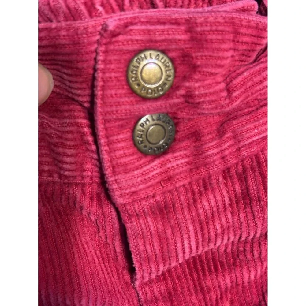 Ralph Lauren girls 3/3T dark pink flare corduroy cotton pants